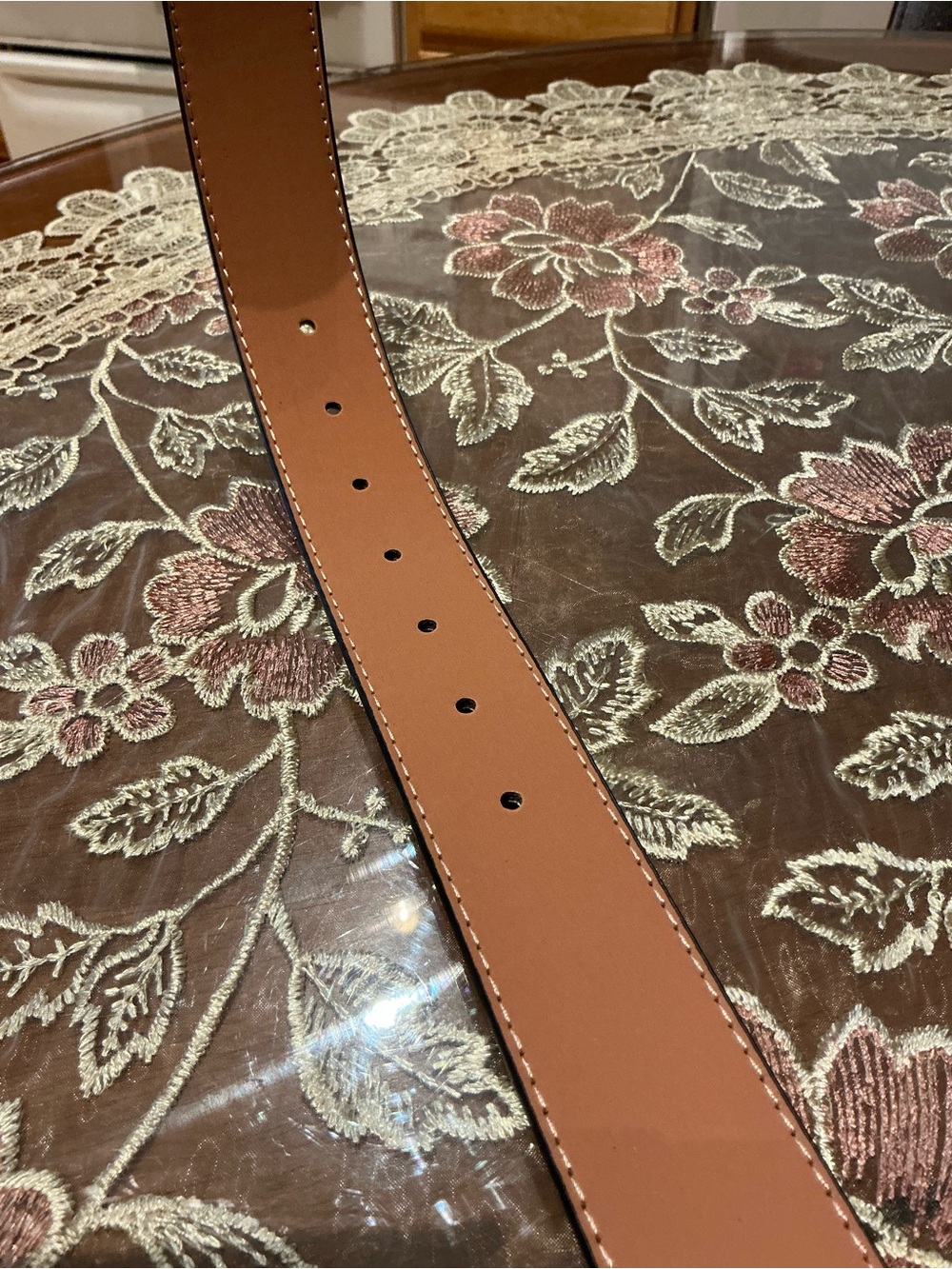 Gucci GG Monogram Belt with Navy snakeskin - Picture 5 of 7